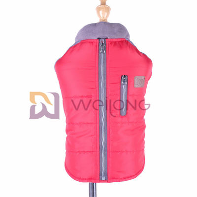डॉग ऑटम / विंटर के लिए फॉक्स जिपर पॉकेट वेल्क्रो ओपनिंग पेट जैकेट