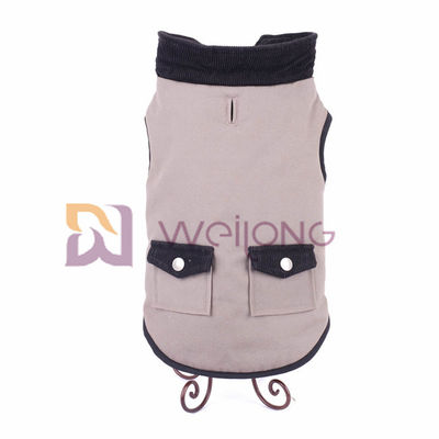 अपस्केल 100% कॉटन कैनवस डॉग जैकेट प्लेड ट्रू सिल्वर बटन पॉकेट XS SML XL