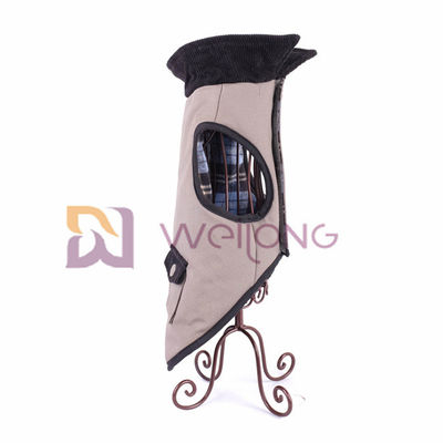 अपस्केल 100% कॉटन कैनवस डॉग जैकेट प्लेड ट्रू सिल्वर बटन पॉकेट XS SML XL