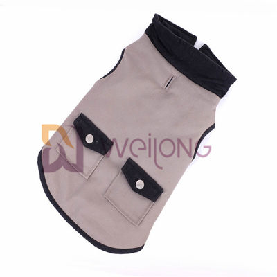 अपस्केल 100% कॉटन कैनवस डॉग जैकेट प्लेड ट्रू सिल्वर बटन पॉकेट XS SML XL